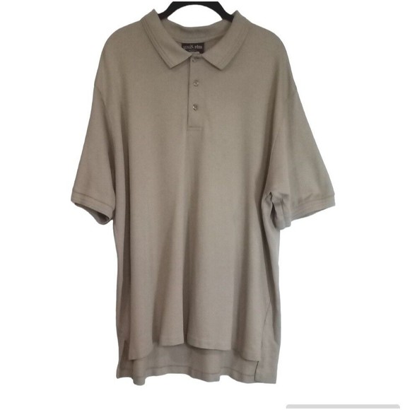 Luna Pier Tan Polo Shirt Short Sleeve XXL 100% Cotton 2XL Men's Made In The USA - Picture 1 of 7